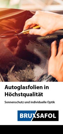 Titelbild Faltblatt Autoglasfolien in Höchstqualität